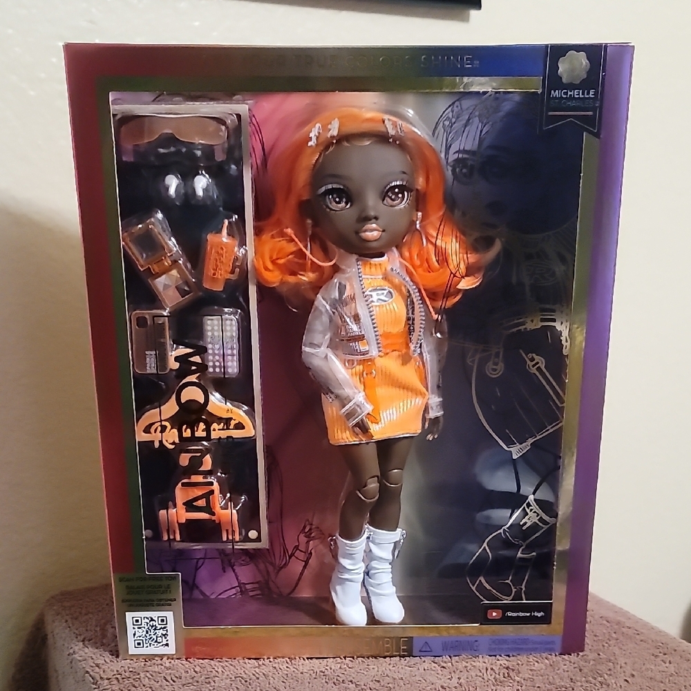 Michele Fashion Doll with Orange Outfit.